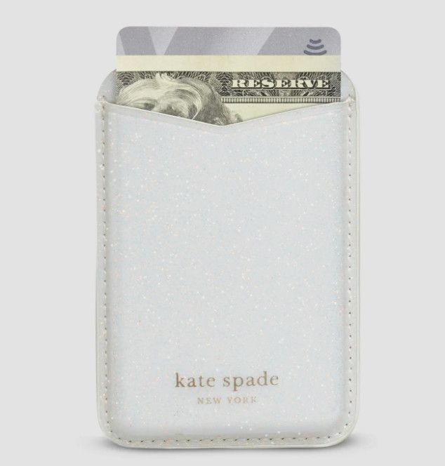 Kate Spade New York Wallet Magsafe White Glitter
