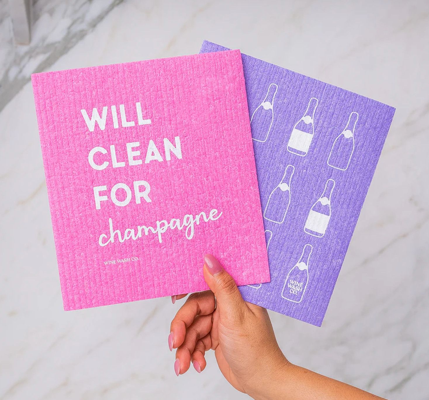 2-Pk Dish Cloth- Pink