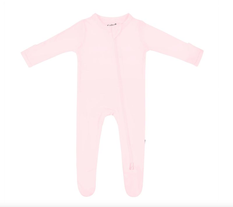 Zippered Footie in Sakura 