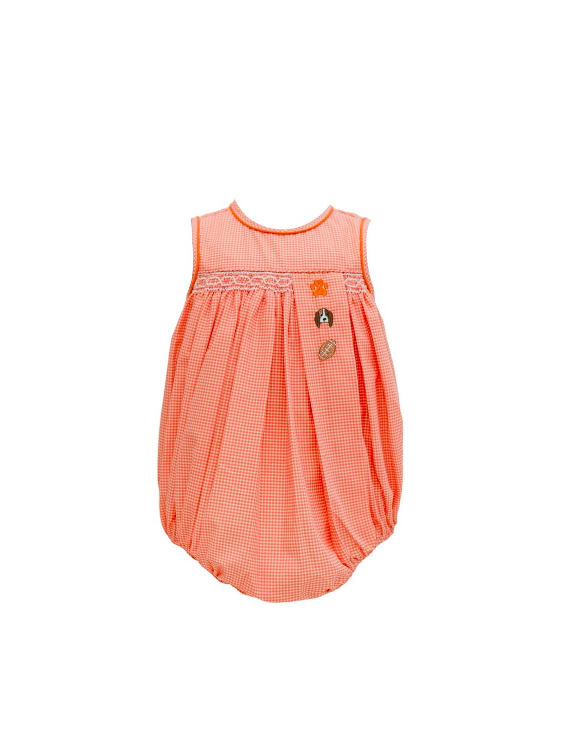 Orange Gingham Spirit Trio Boys Bubble