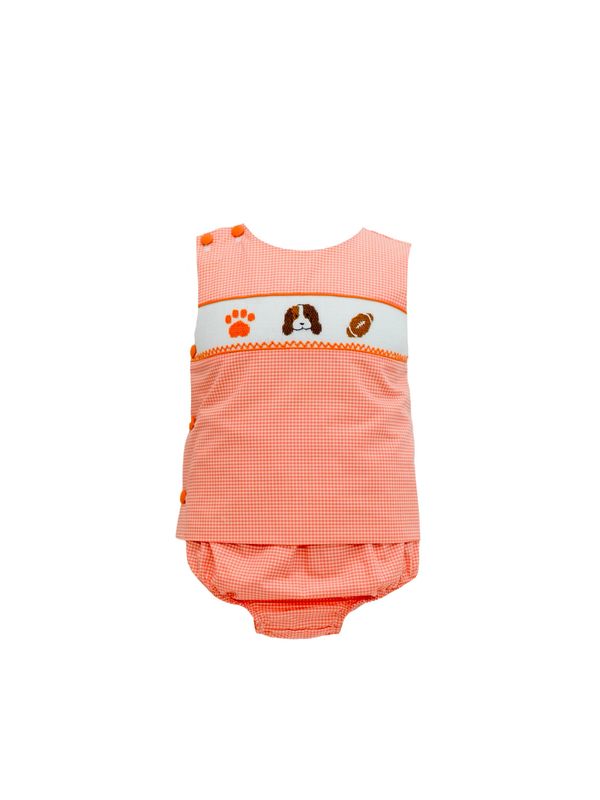Orange Gingham Spirit Trio Diaper Set