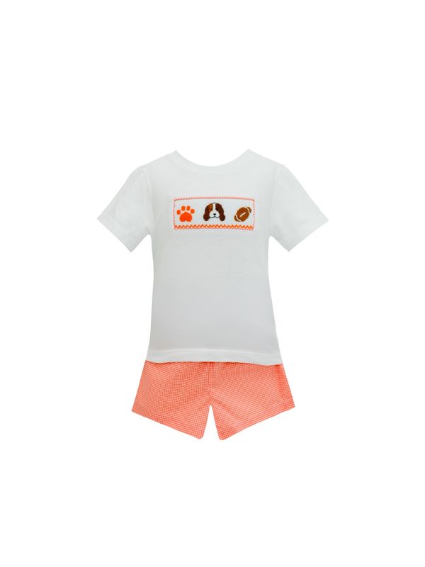 Orange Gingham Spirit Trio Short Set