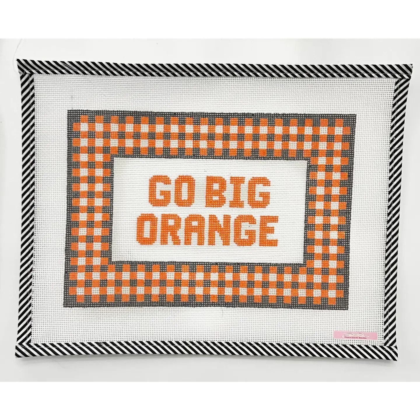 Go Big Orange Handpainted Needlepoint Canvas