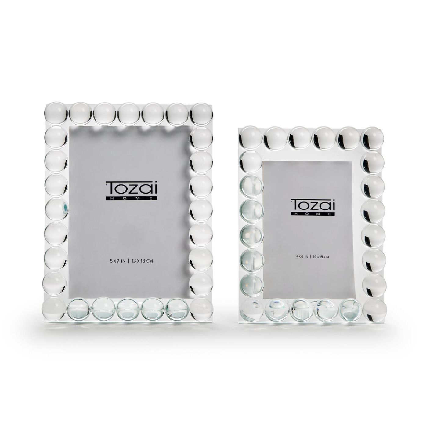 4x6&quot; Bubbles Crystal Glass Photo Frame