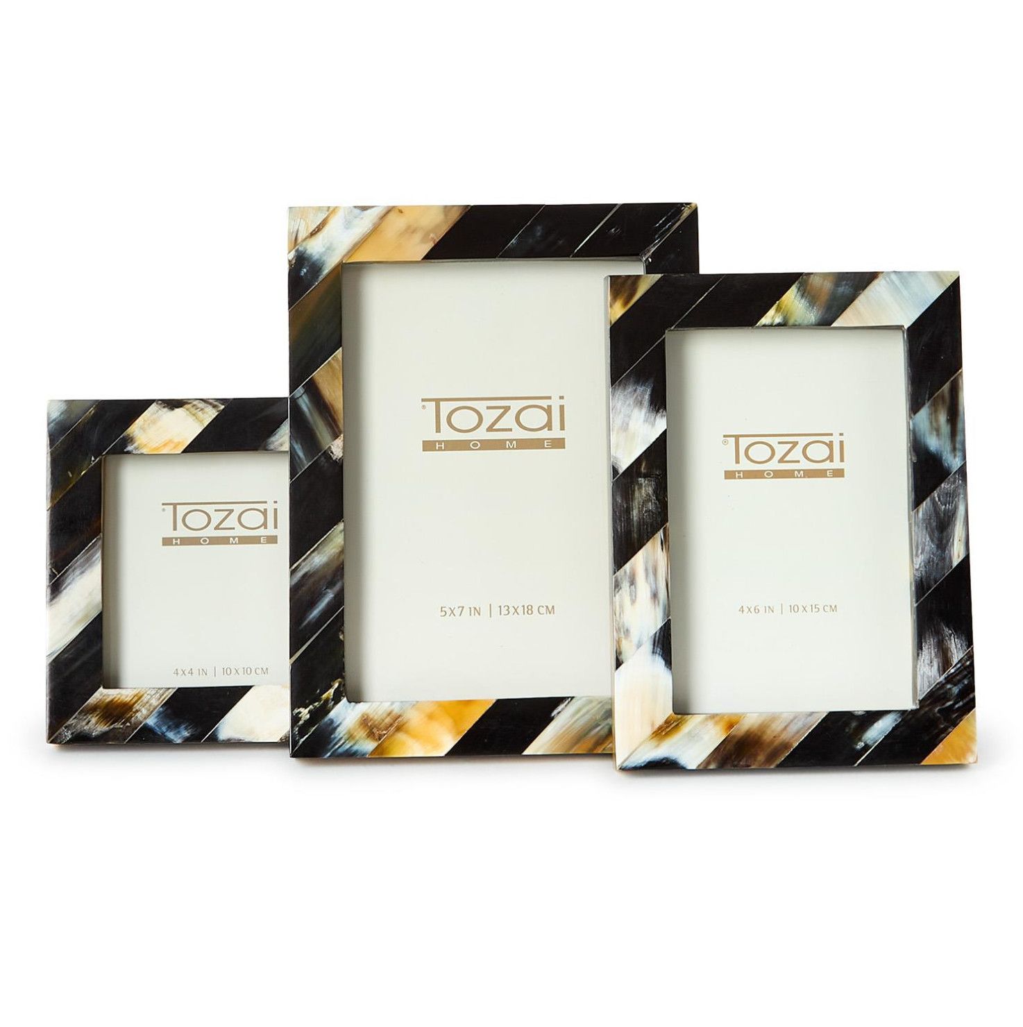 Medium Black Horn Photo Frame