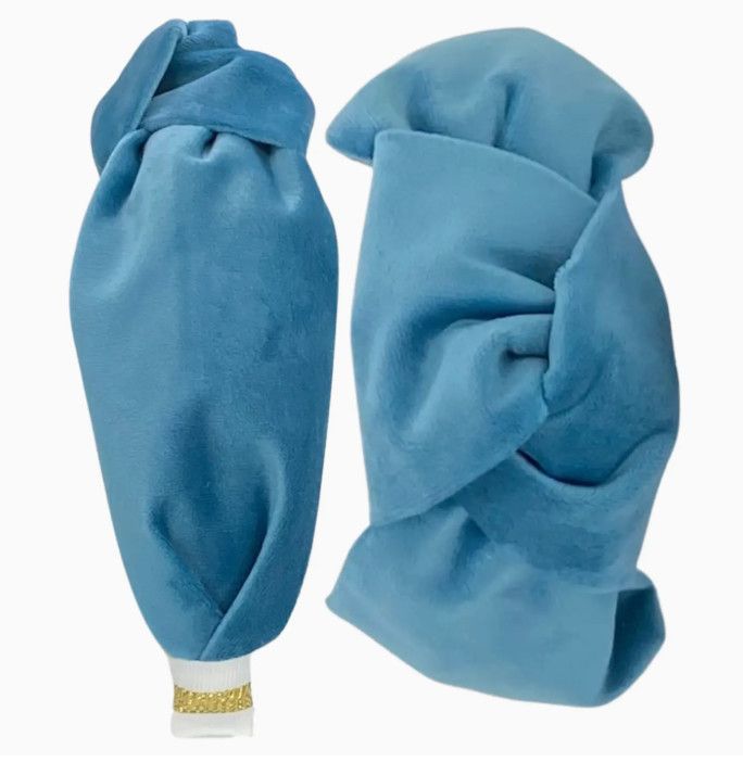Knotted Headband - Cerulean Blue Velvet