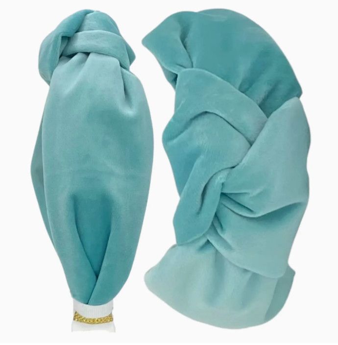 Knotted Headband - Seafoam Velvet