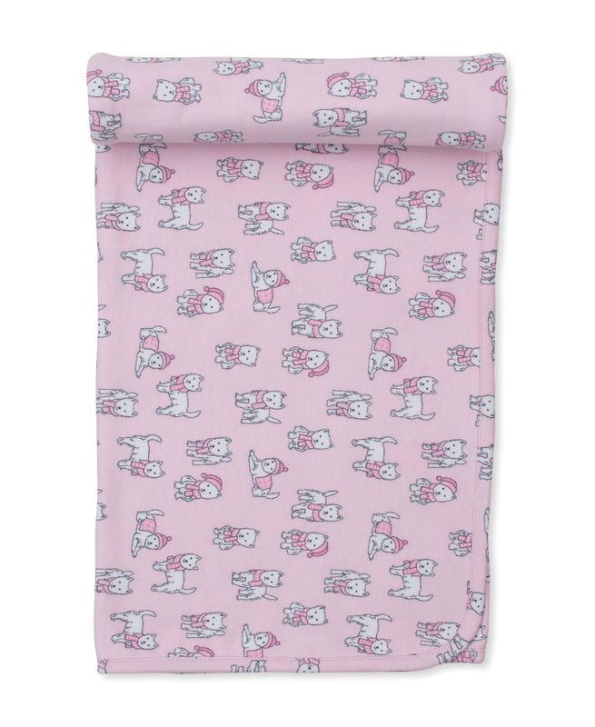 Pack of Pups Blanket Pink