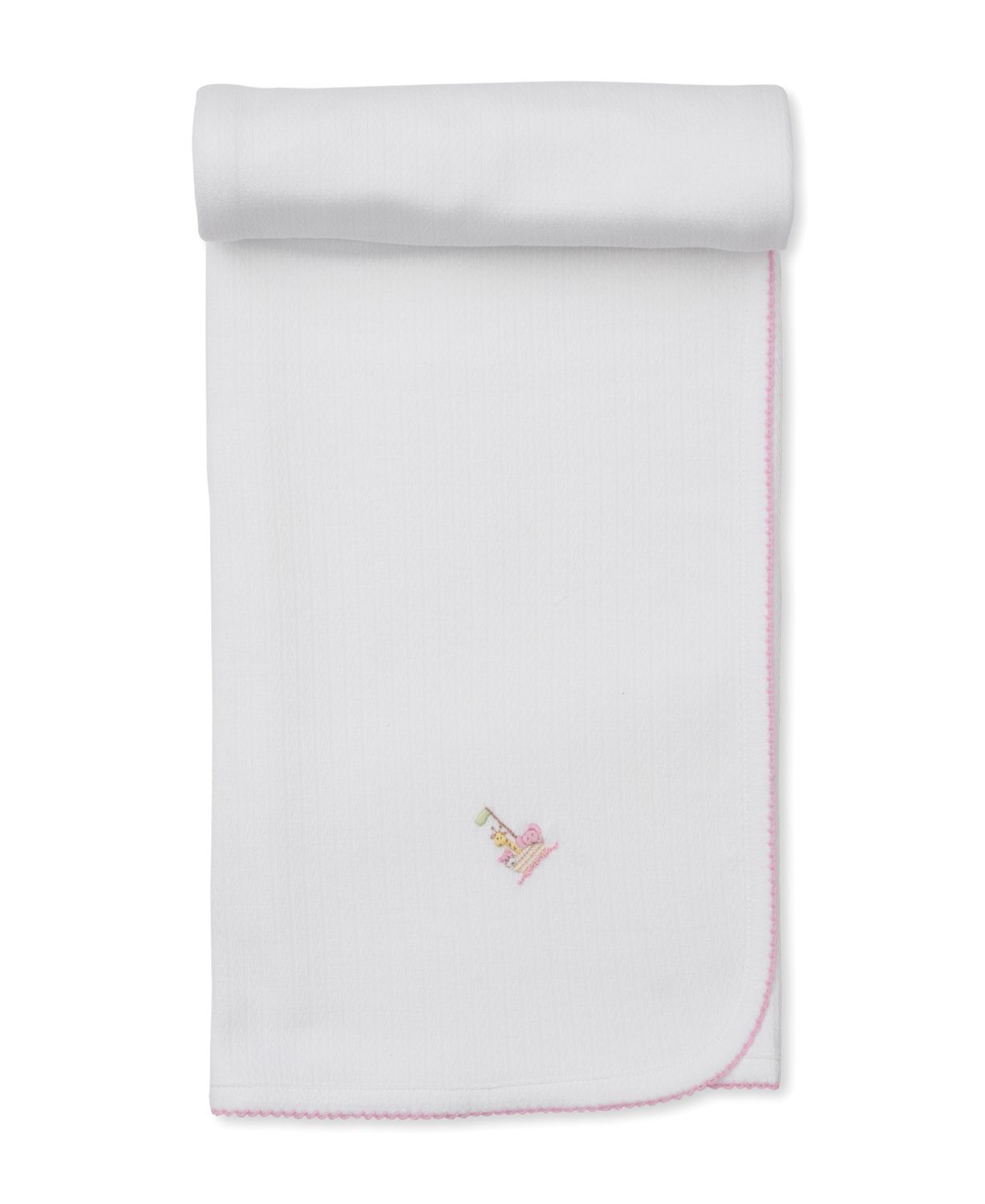 Premier Noah&#39;s Ark Blanket w/ Hand Emb Pink