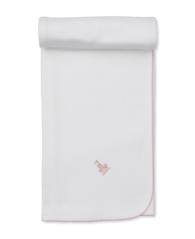 Premier Noah&#39;s Ark Blanket w/ Hand Emb Pink