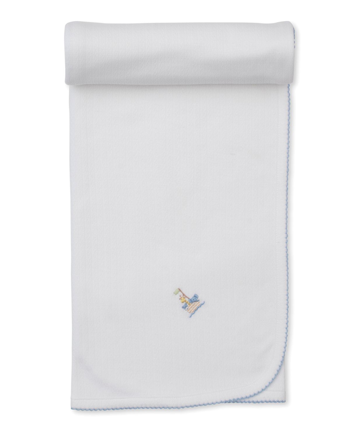 Premier Noah&#39;s Ark Blanket w/ Hand Emb Blue