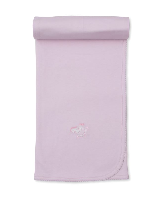 Riding Rockers Blanket Solid Pink