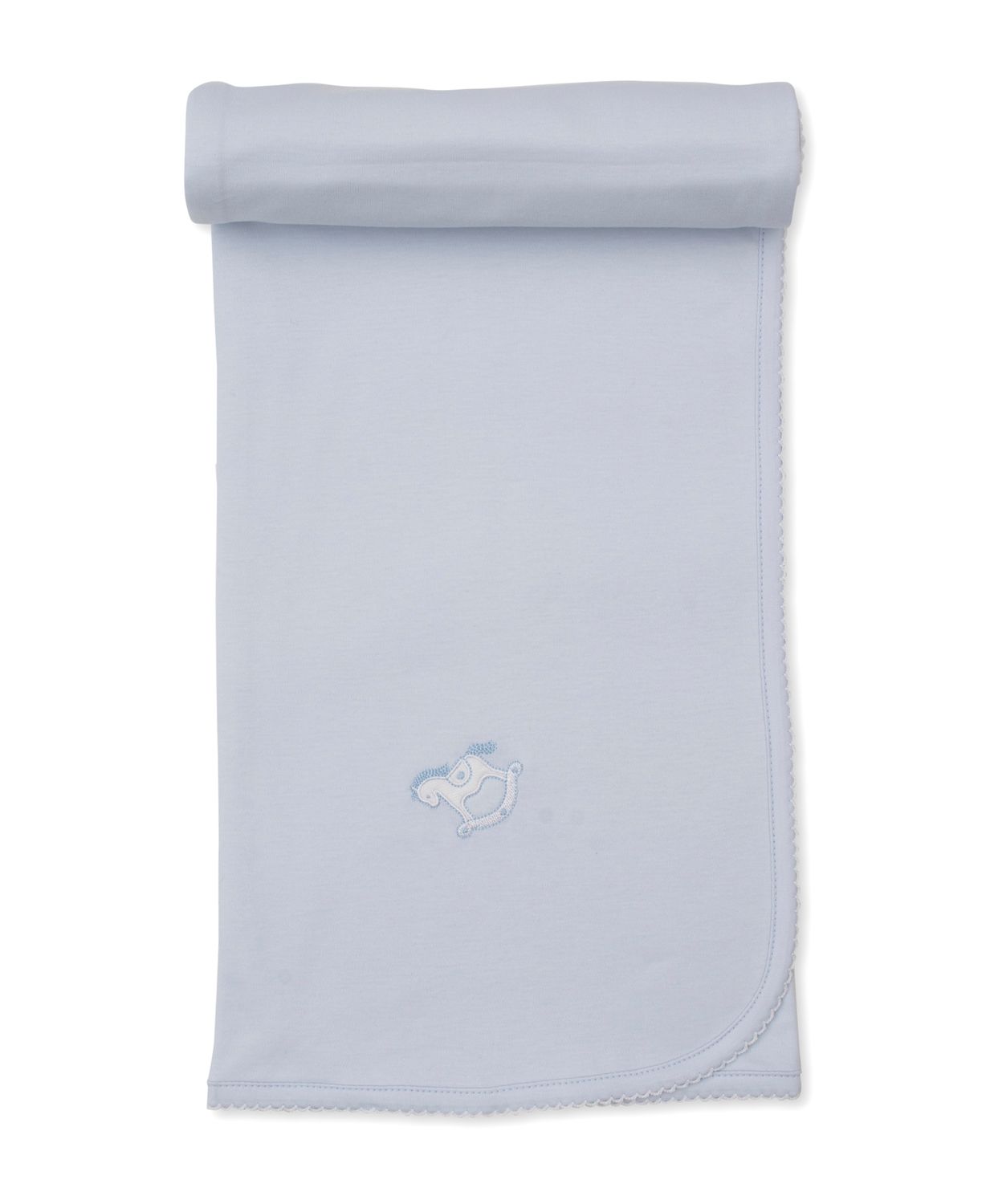 Riding Rockers Blanket Solid Blue