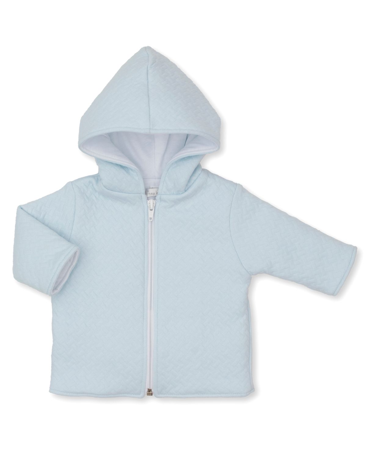 Blue Jacquard Padded Jacket