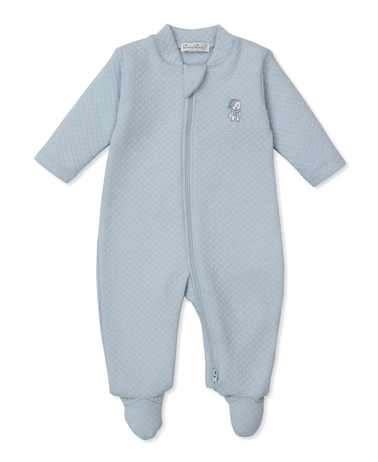 Pack of Pups Jacquard Zip Footie Blue