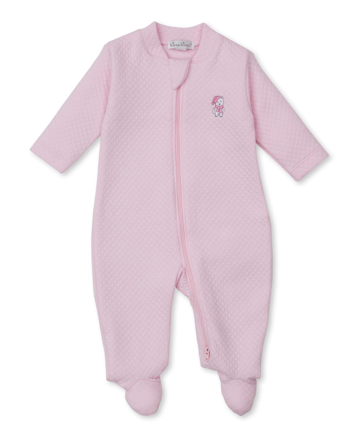 Pack of Pups Jacquard Zip Footie Pink