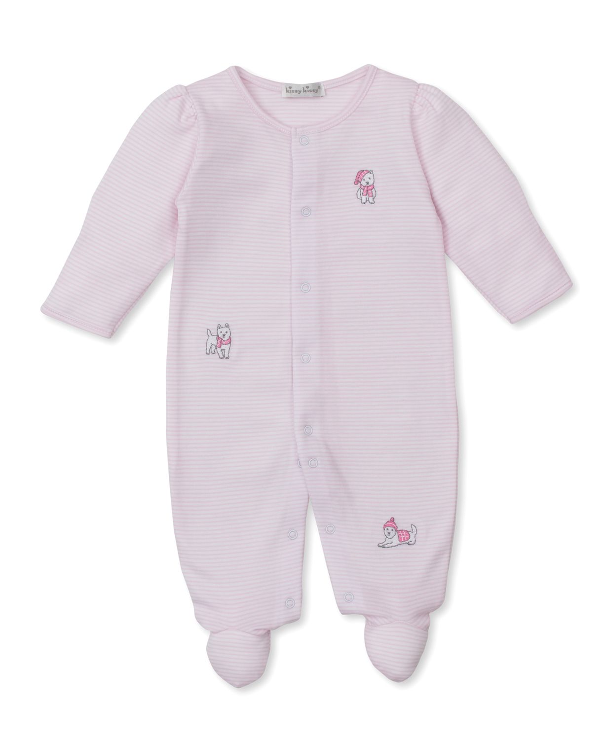 Pack of Pups Footie Str Pink