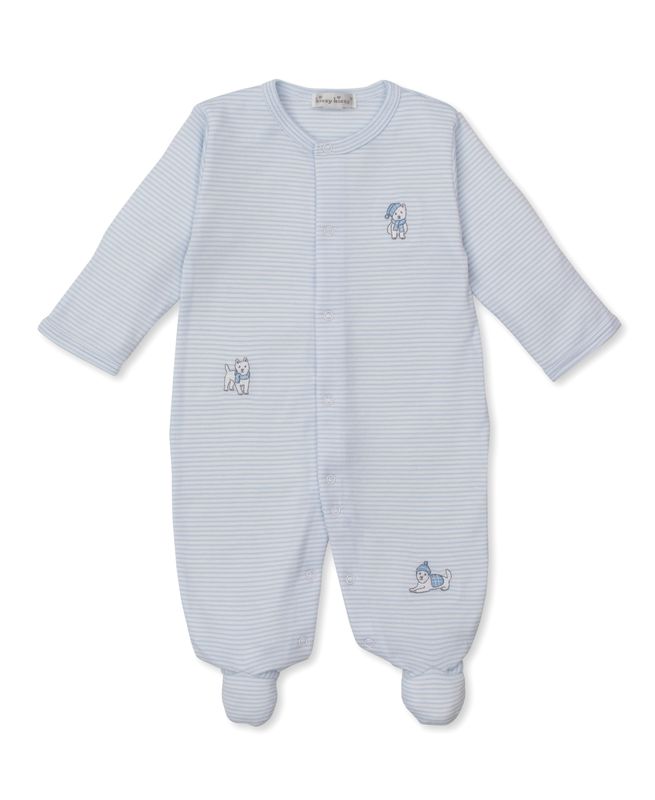 Pack of Pups Footie Str Blue
