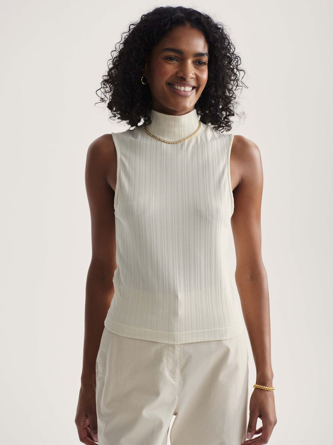 Caley Fitted Rib Tank-Birch