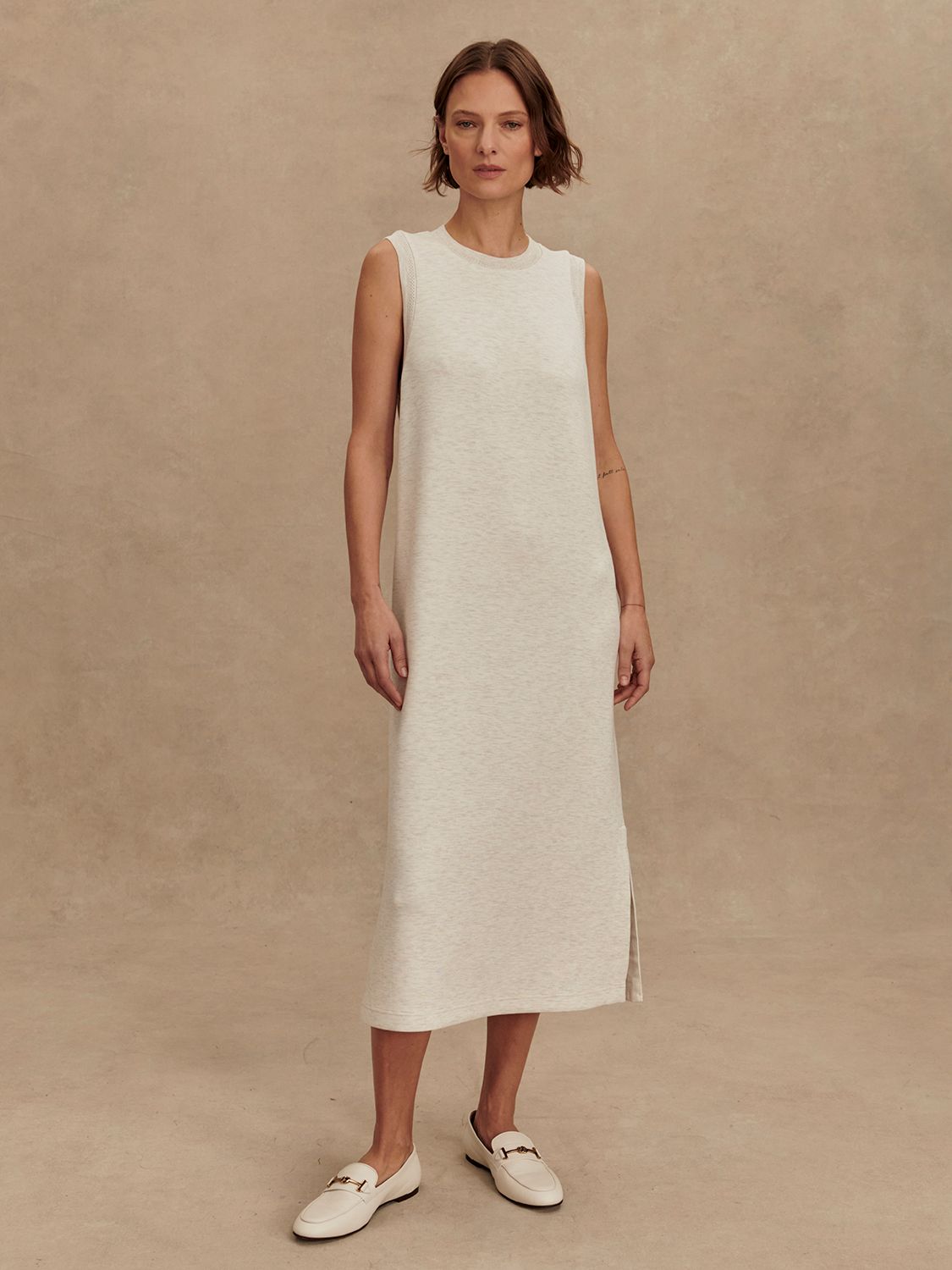 Beatrice Midi Dress Ivory Marl
