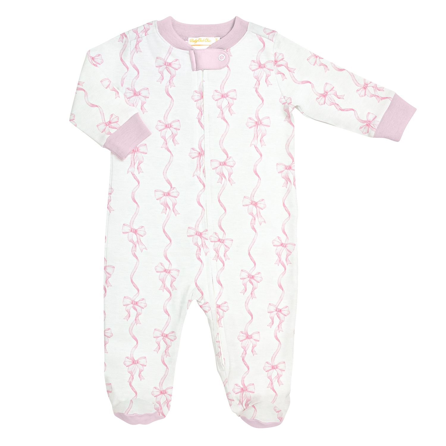 Coquette Bows Printed Footie