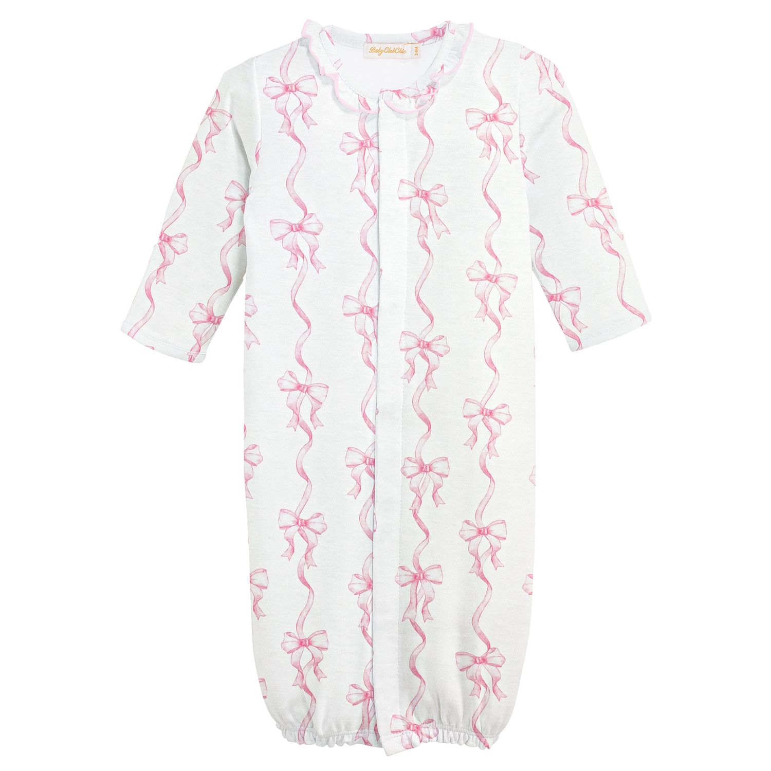 Coquette Bows Printed Conv Gown w/ Ruffle