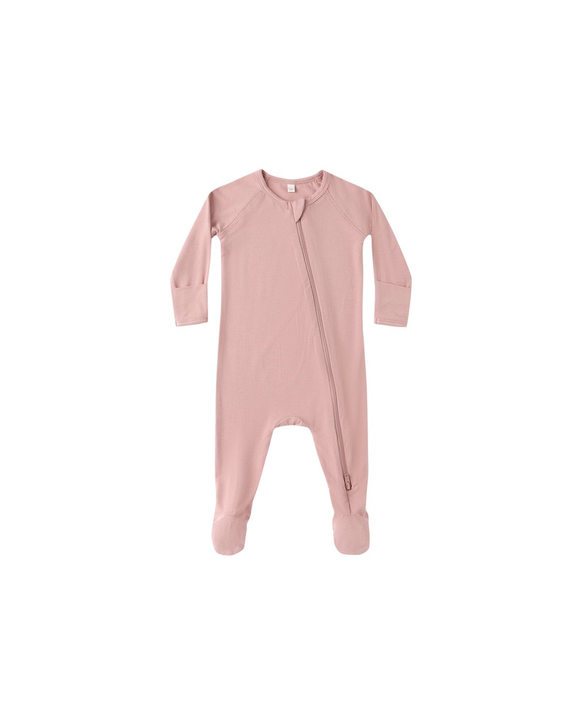 Bamboo Zip Footie Rose
