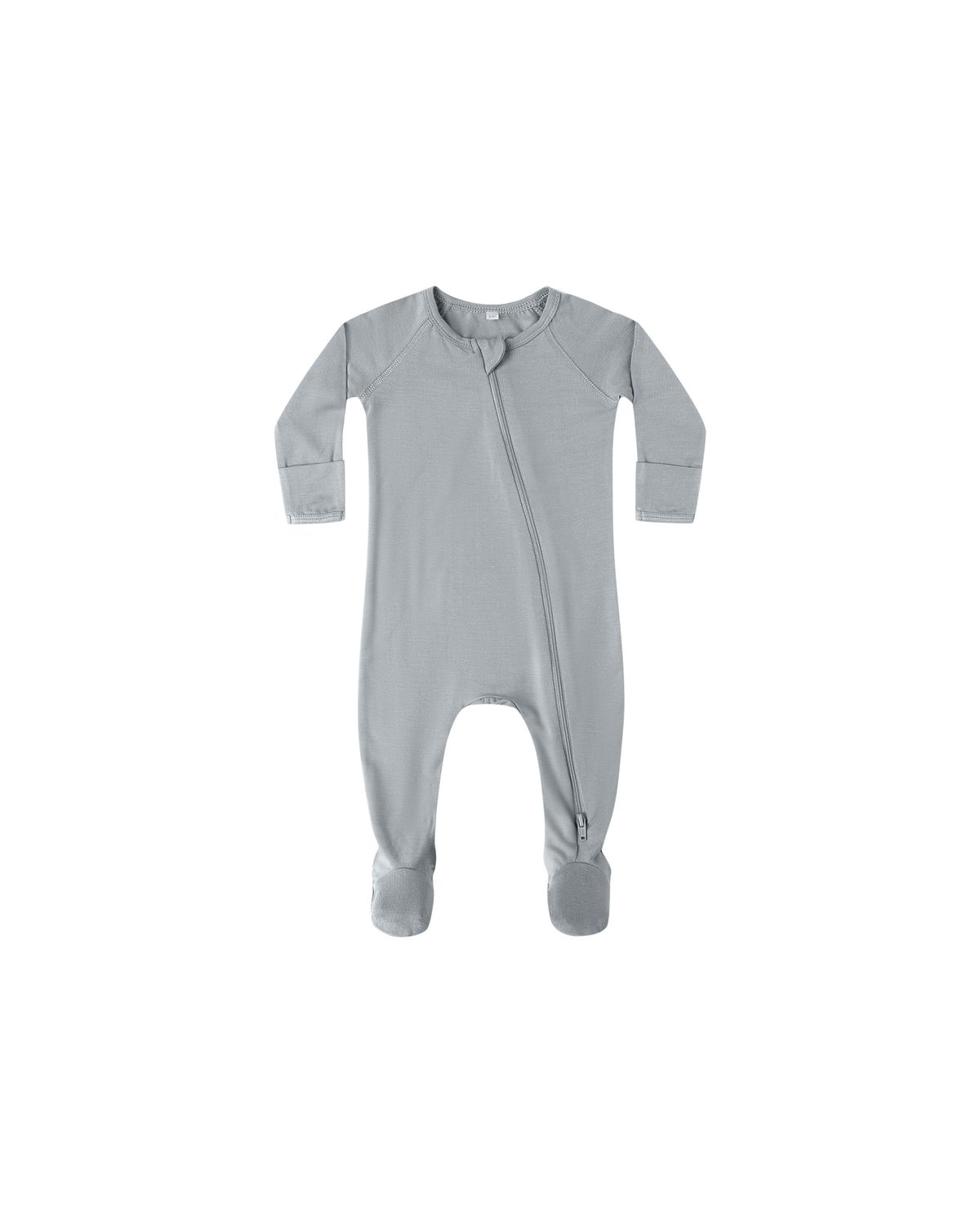 Bamboo Zip Footie Steel Blue