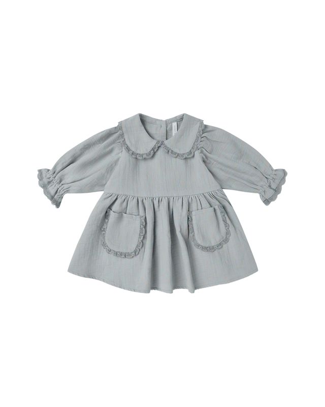 Marisol Dress in Steel Blue
