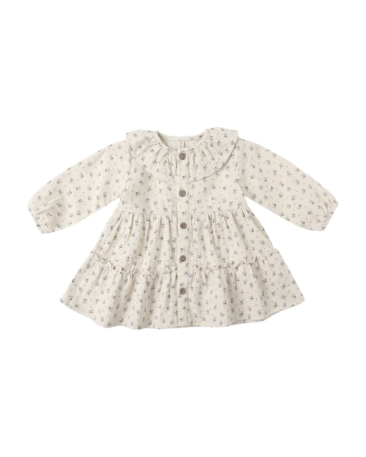 Ruffle Collar Button Dress Bluebell