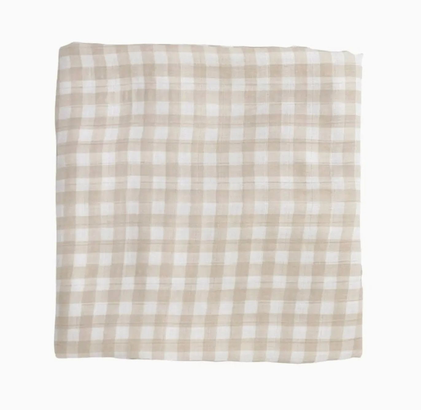 Gingham Bamboo Muslin Swaddle Blanket