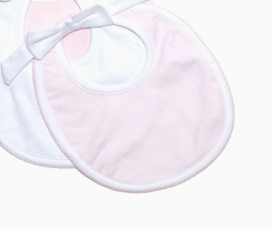 Bow Snap Baby Bib- Pink