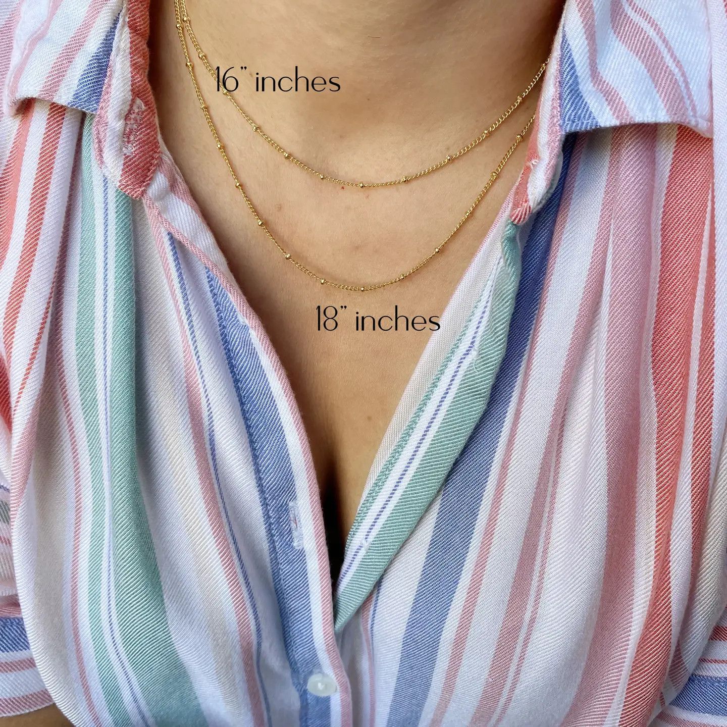 18k Gold Filled 1mm Satellite Chain - 16 inches