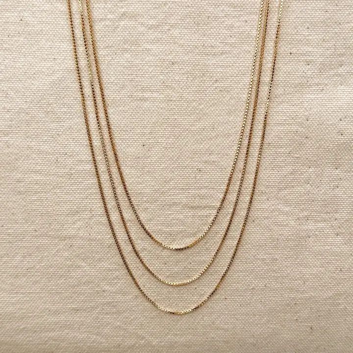 1mm Box Chain  16 inches