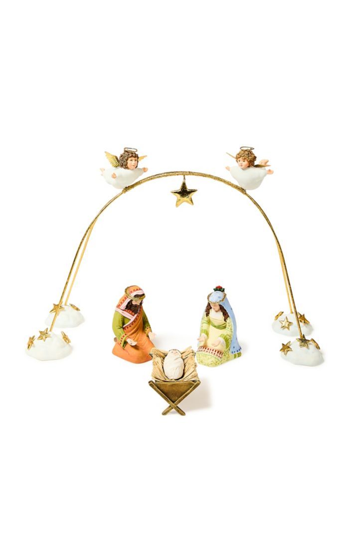 Patience Brewster Nativity Cherub Angels Arch Set, set of 4
