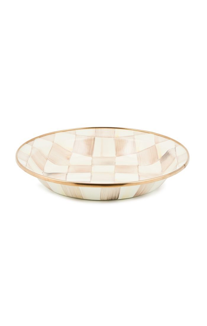 Mocha Check Pie Plate