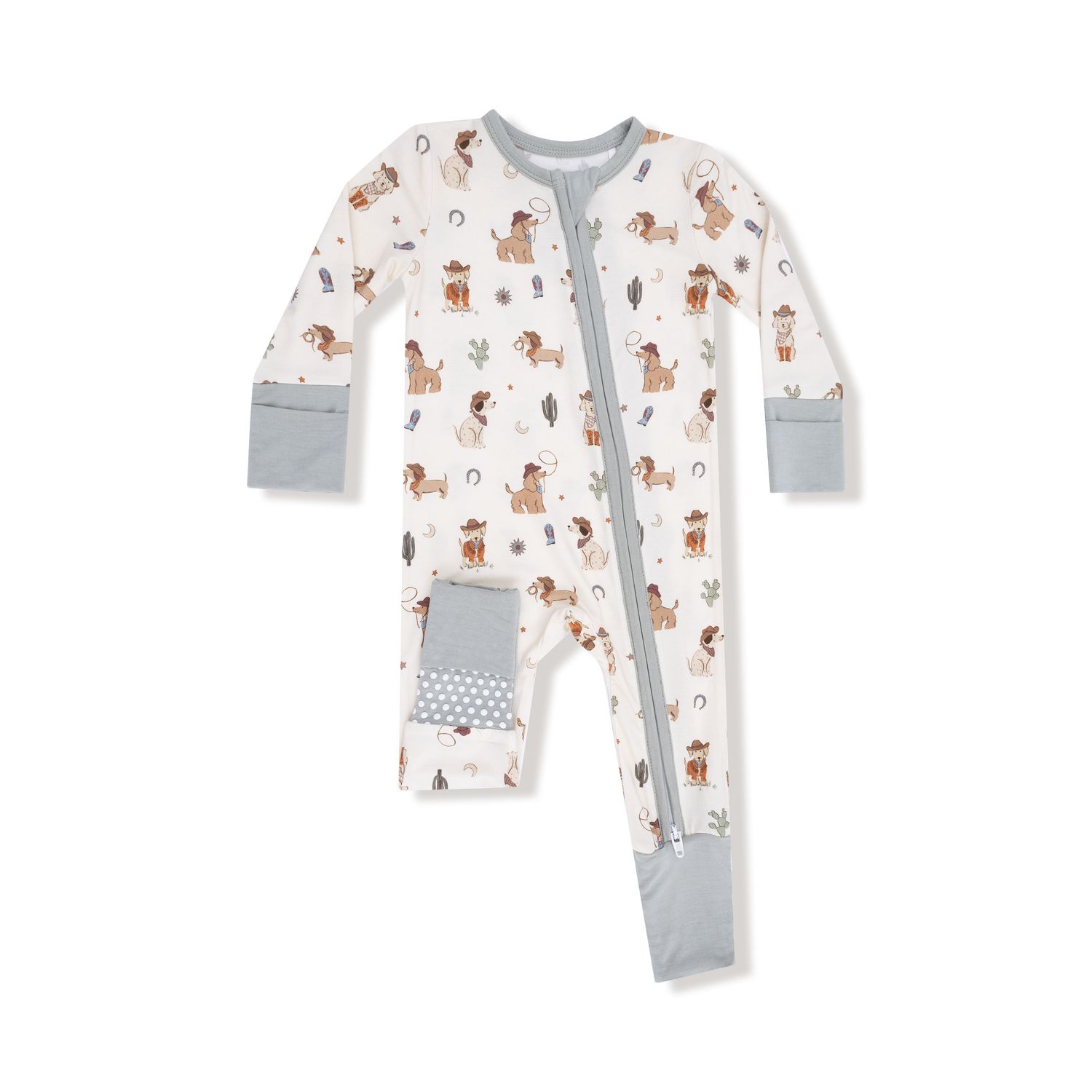 Cowboy Dogs - 2 Way Zipper Romper