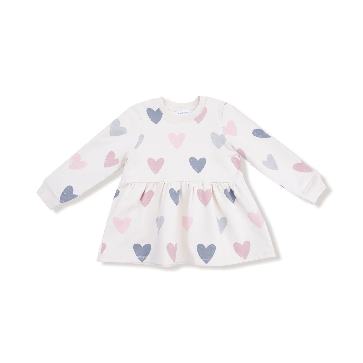Heart Terry Drop Waist Dress