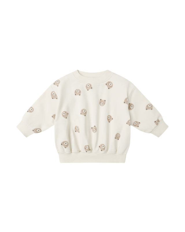 Natural Brown Bear Sweat Set 2-3Y