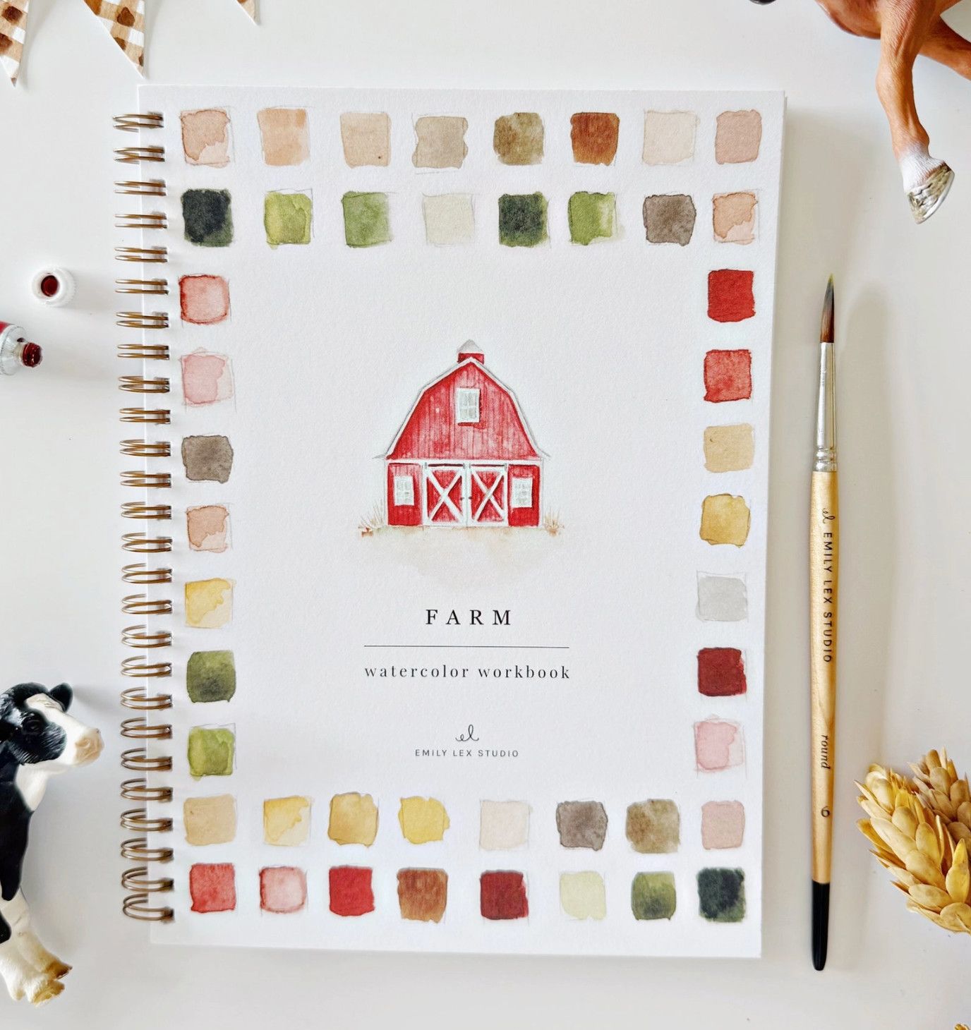 Farm Watercolor Workbook