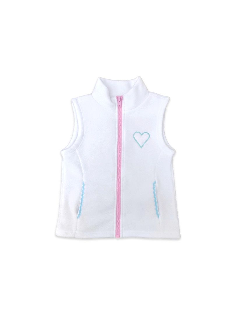 Virginia Vest Pure Coconut, Flamingo &amp; Turquoise