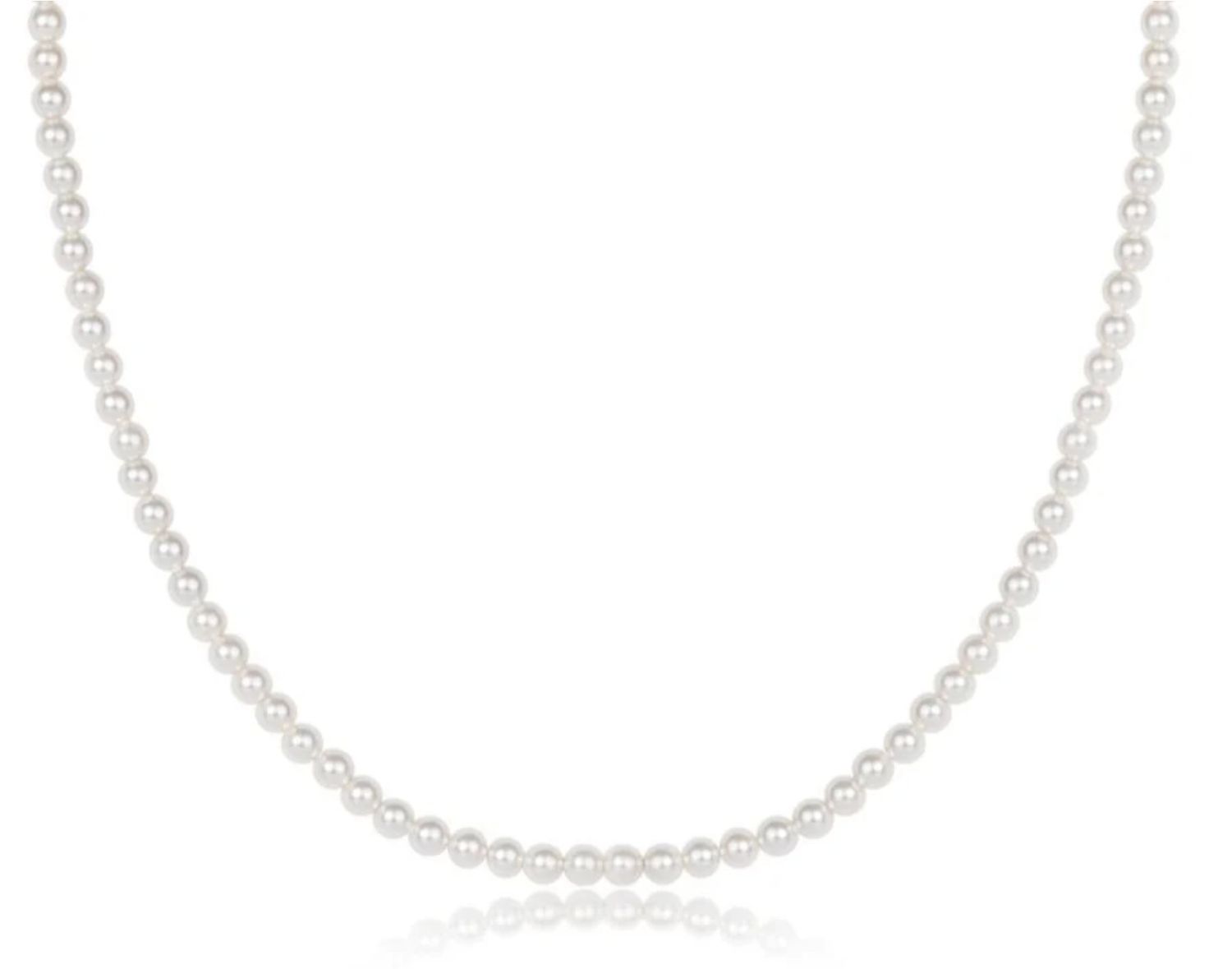 15&quot; Choker Classic Pearl 4mm Bead