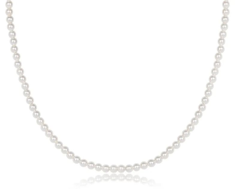 15&quot; Choker Classic Pearl 4mm Bead