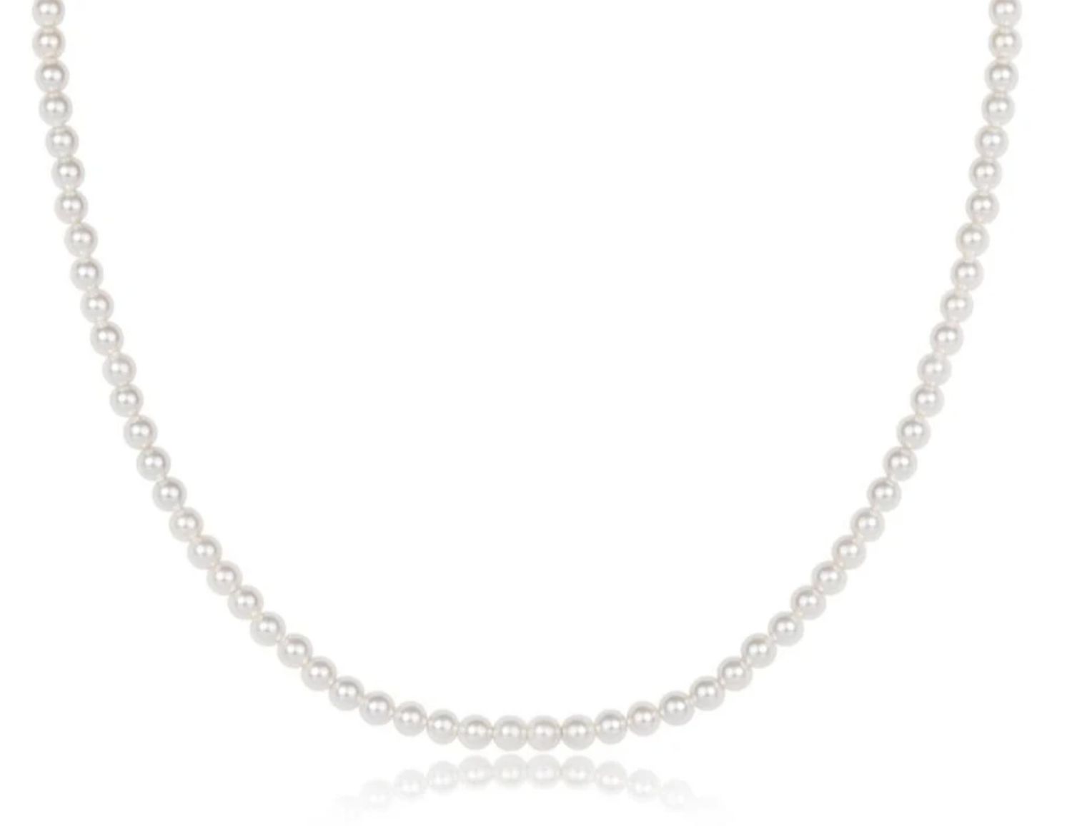 17&quot; Choker Classic Pearl 4mm Bead