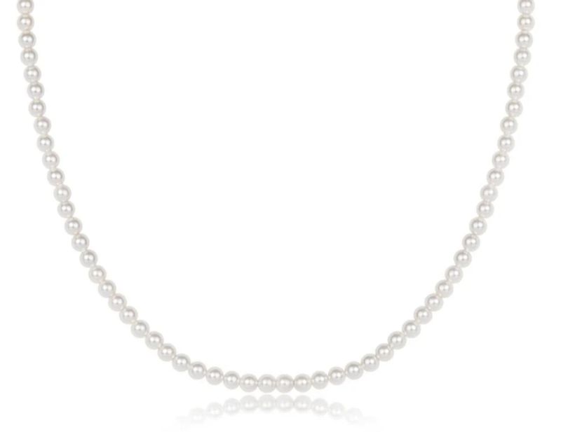 17&quot; Choker Classic Pearl 4mm Bead