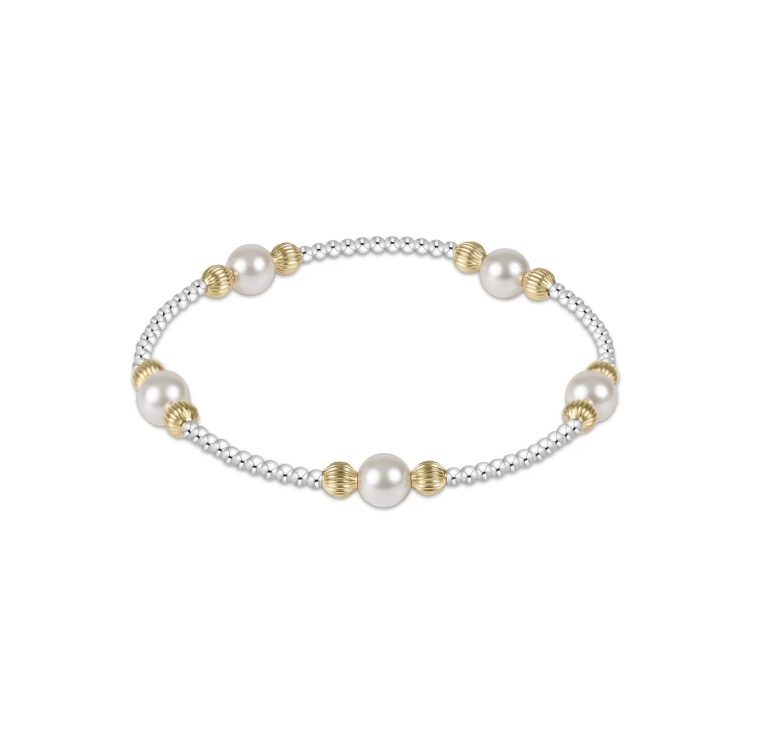 Purpose Dignity Pearl 6mm Bead Bracelet - Mixed Metal
