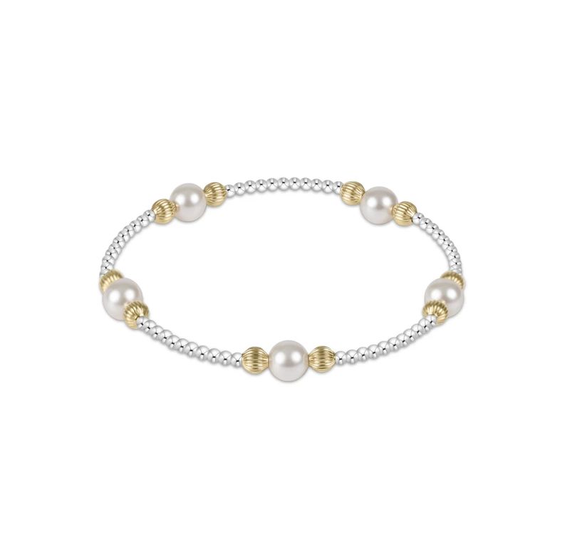 Purpose Dignity Pearl 6mm Bead Bracelet - Mixed Metal