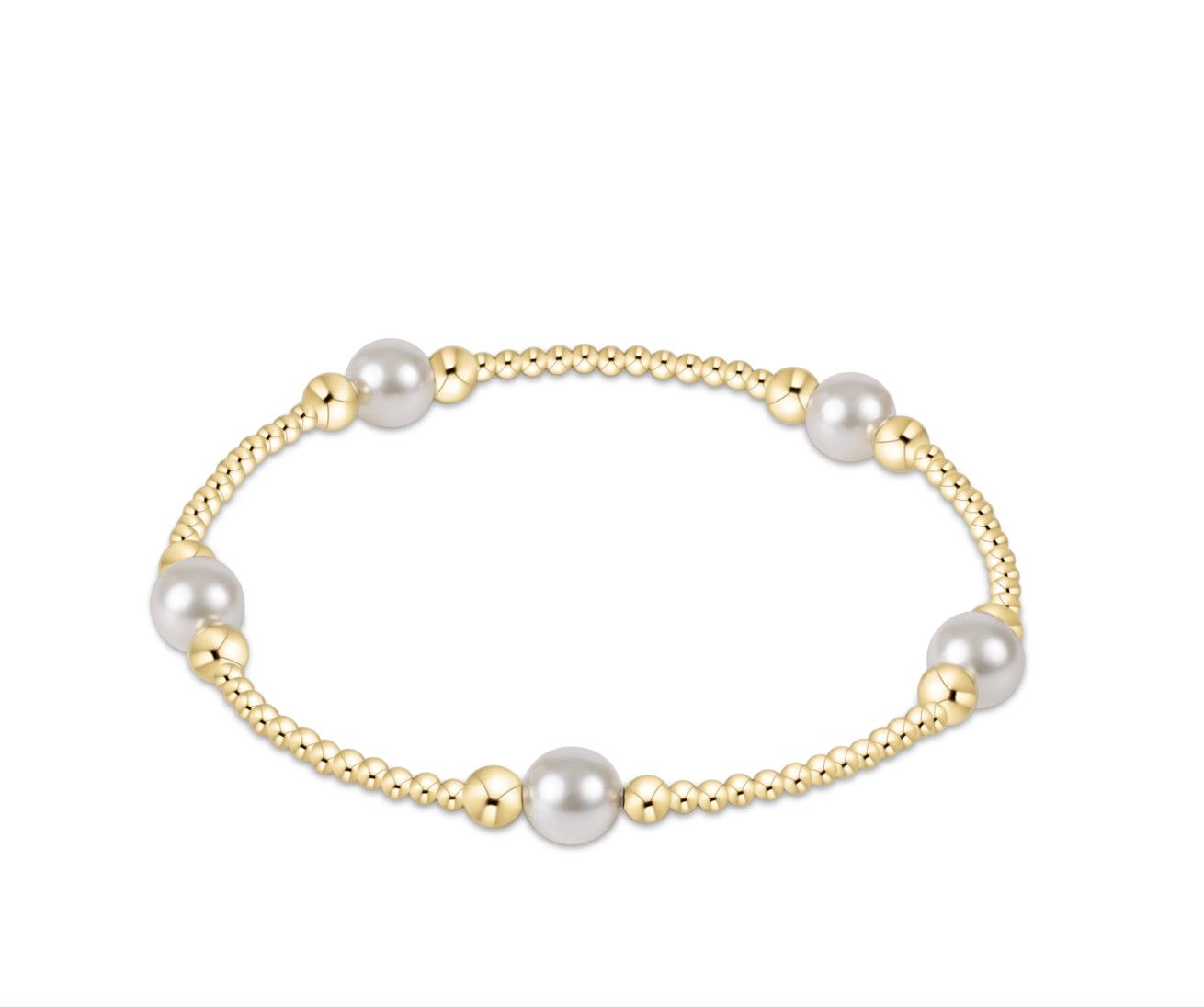 Purpose Pearl 6mm Bead Bracelet - Gold