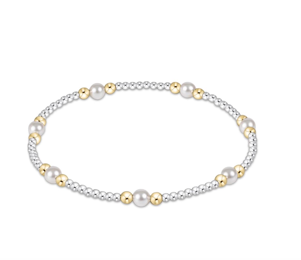 Purpose Pearl 4mm Bead Bracelet - Mixed Metal