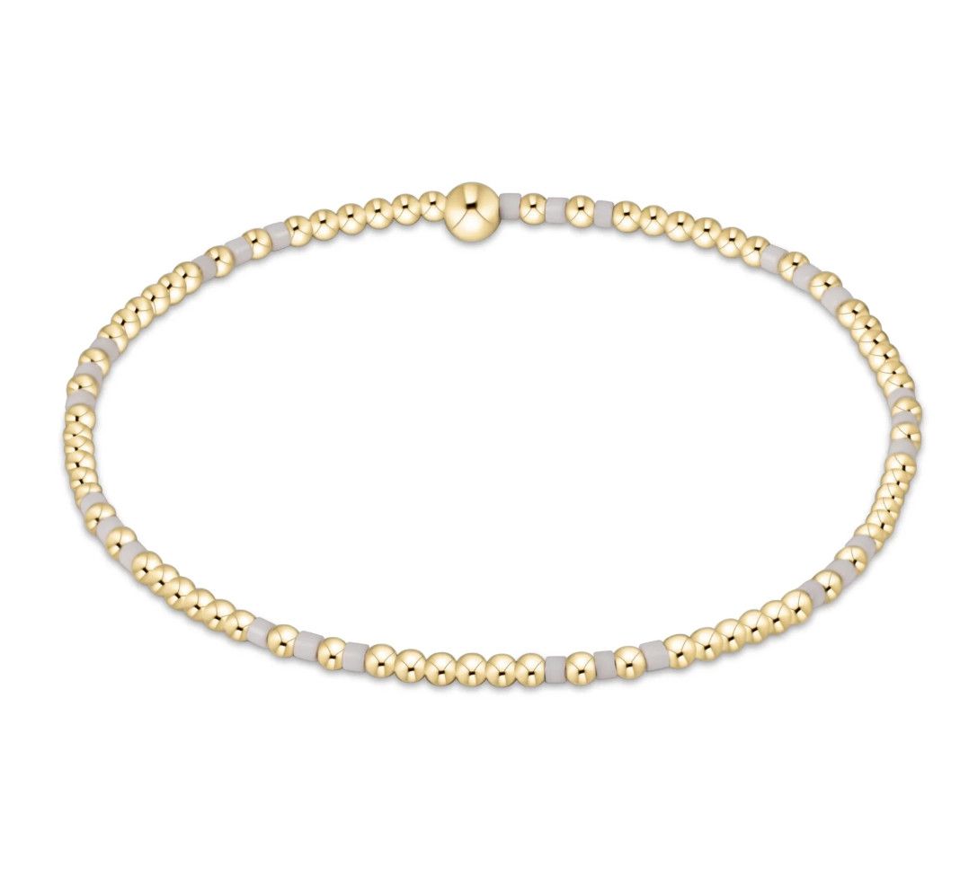 Hope Joy 2mm Bead Bracelet- White